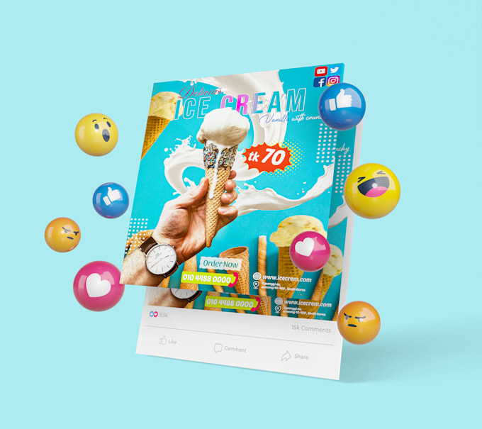creative posts for instagram, facebook, and more
