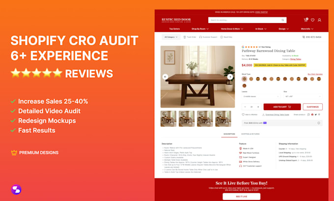 design shopify store UI UX with cro audit to increase your sales