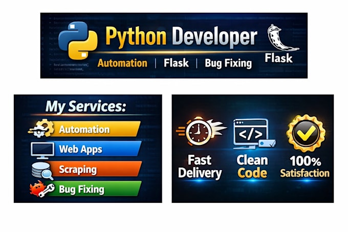 fix python bugs, automate tasks, and build python applications