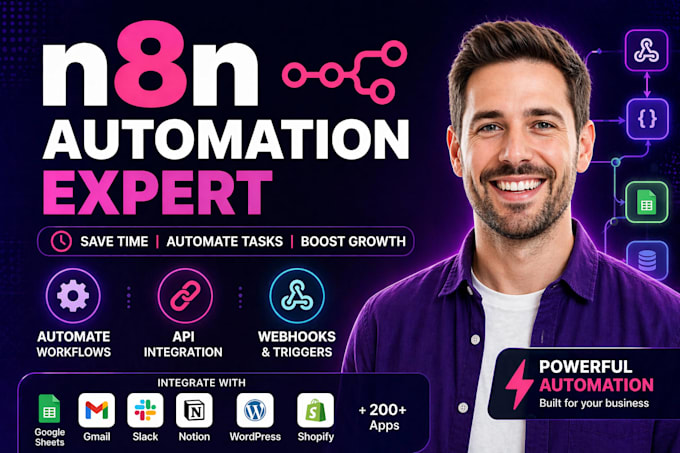 build n8n automation workflows, ai agents, zapier and make automation