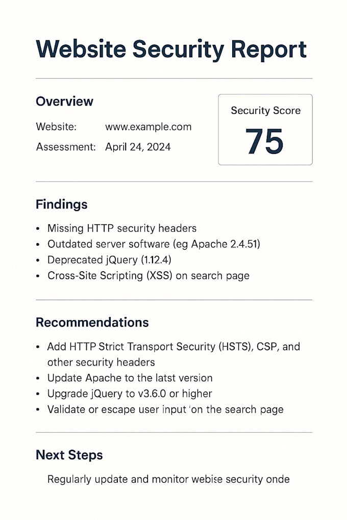 check your site or cloud for security risks and fixes