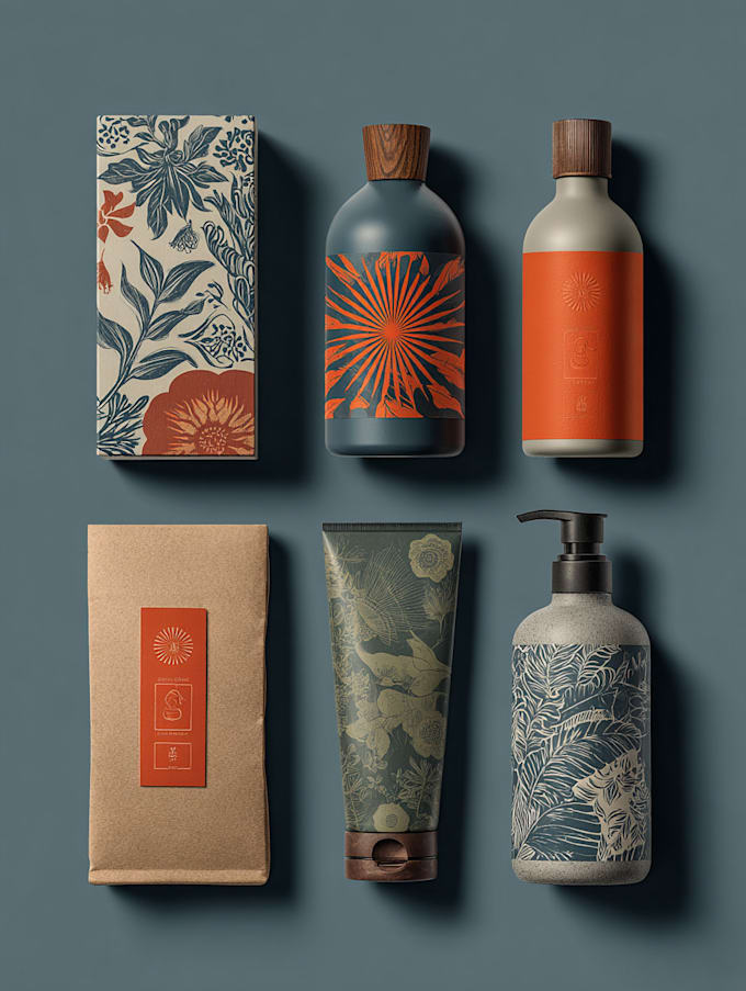 do product packaging, box packaging, and label design