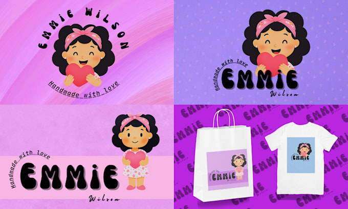 design brand identity kits with cute characters