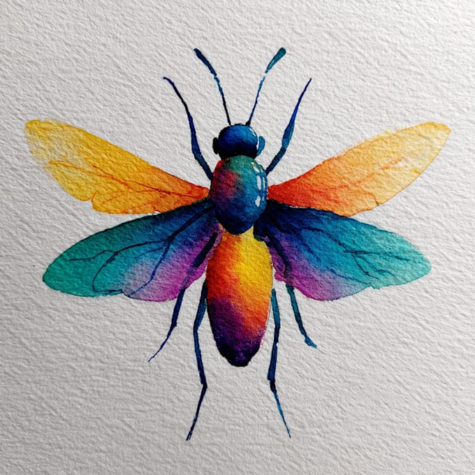 design hand drawn watercolor logo for you