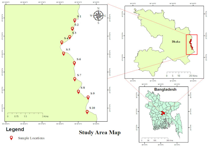 make study area maps using arcgis and arcgis pro