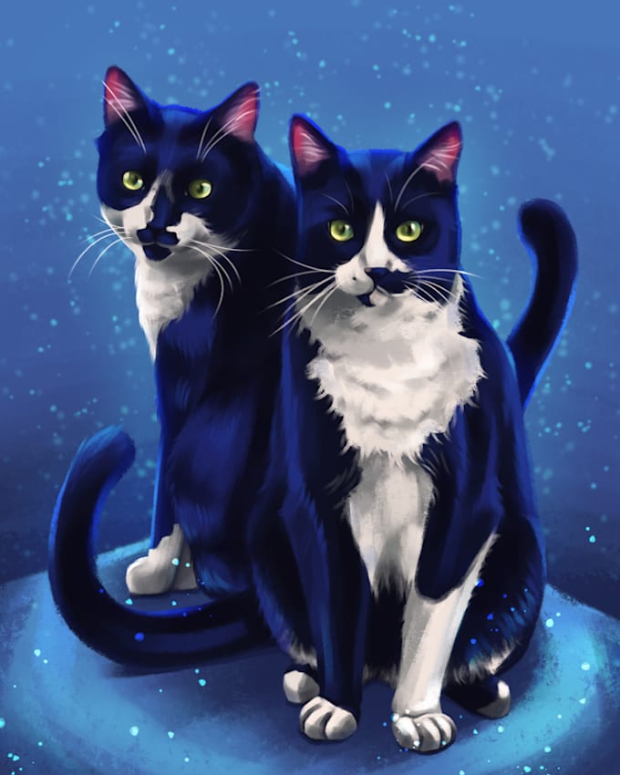 draw a custom digital pet portrait