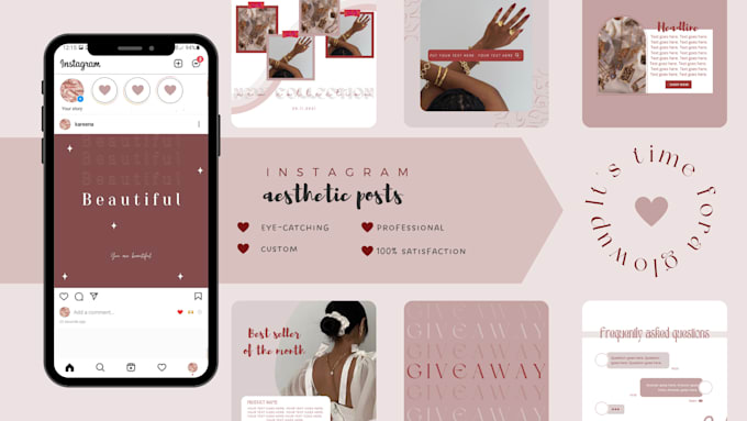design aesthetic instagram canva template posts