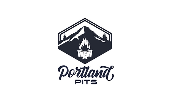 design aesthetics mountain brand logo