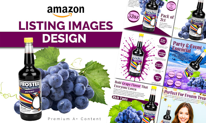 design amazon listing images and a plus content