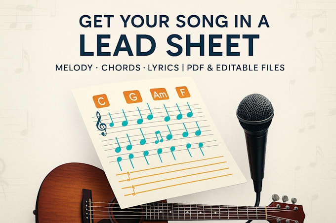 create accurate lead sheets from your audio or midi with chords and melody line