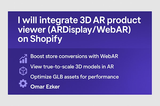 integrate 3d ar product viewer in your shopify store