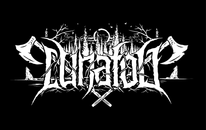 create black metal, death metal, gothic font logo