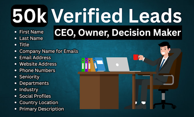 provide 50k usa ceo b2b lead generation, owner decision maker list