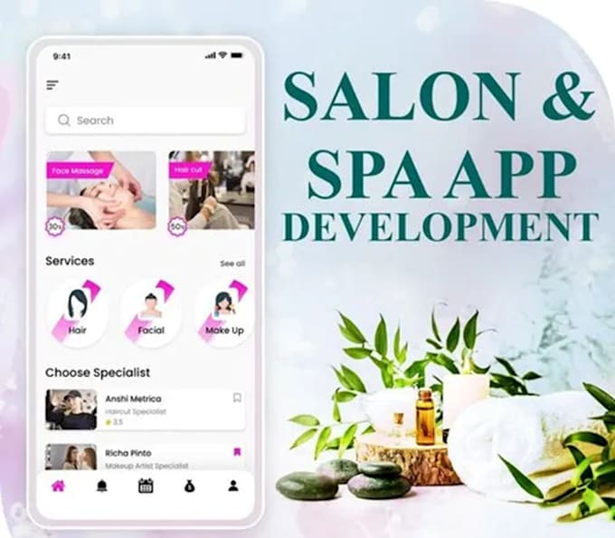 develop salon app, barber app, salon website, spa app, appointment booking app