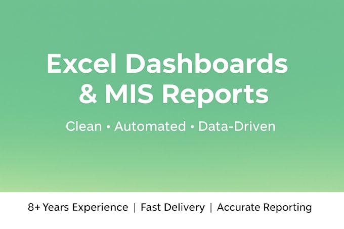 build excel reports and do data analysis