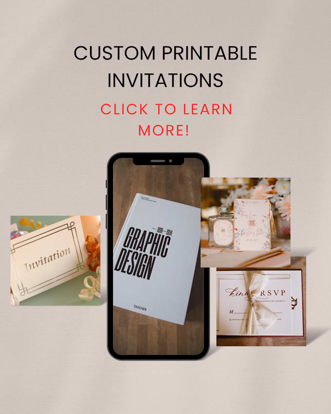 create custom printable invitations for any event