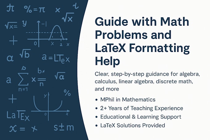 guide you with math problems and provide latex formatting help