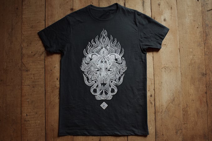 make a linocut tshirt design for brands