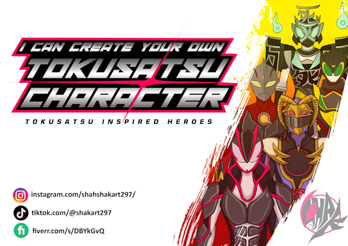 create your own custom made tokusatsu characters