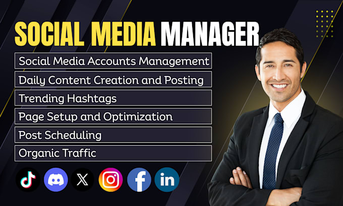 be your social media manager and personal assistant