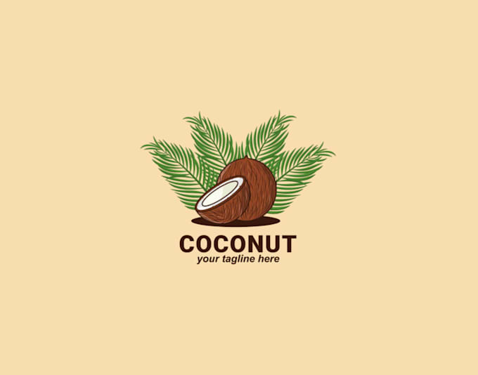 design creative coconut logo for your brands