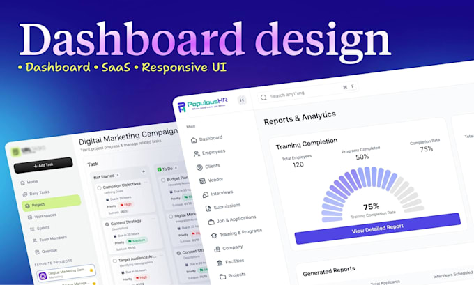 create a react dashboard for your web app or mobile app