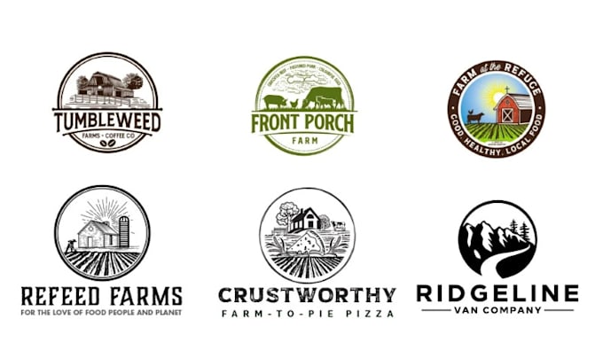 create a unique and vintage farm logo design