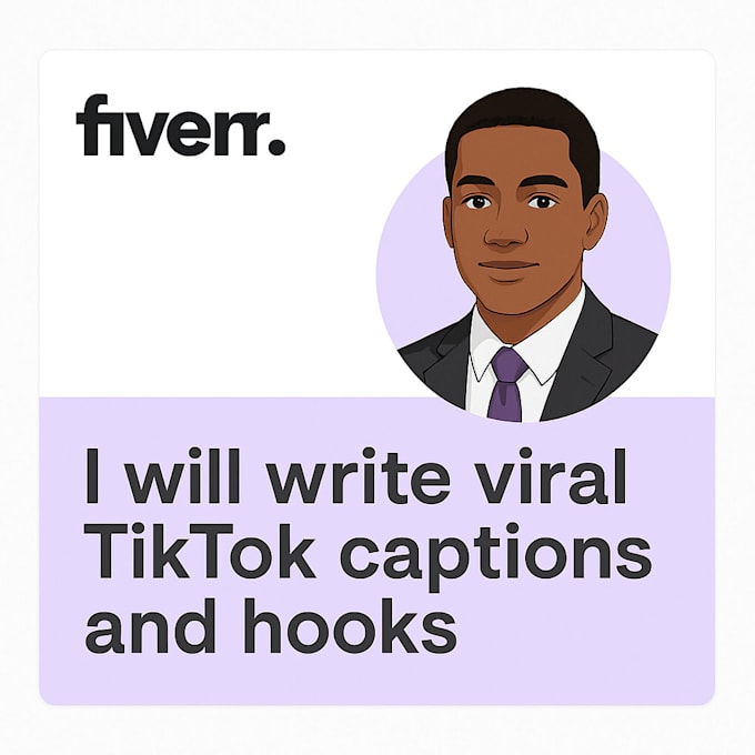 Write angaging tiktok captions and viral videos hooks by Rodkan13 | Fiverr