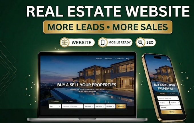 build  modern real estate investor and lead generation website