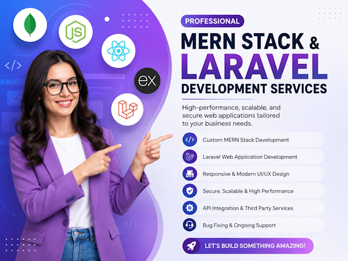 expert mern stack specialist, full stack web app developer using laravel php