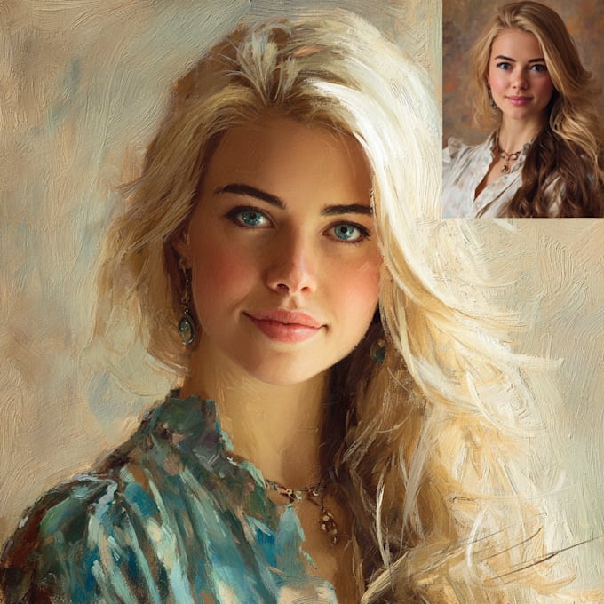 Draw realistic digital oil painting from your photo by Gazegrocseo | Fiverr