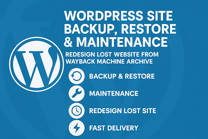 backup restore maintenance lost website redesign archive