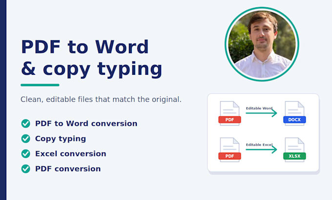 convert pdf to word, copy typing, excel and pdf conversion