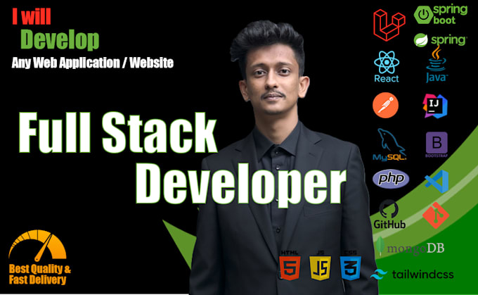 do custom website development as full stack developer frontend backend developer