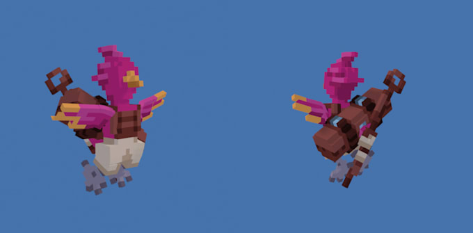 make voxel art characters, creatures  and props