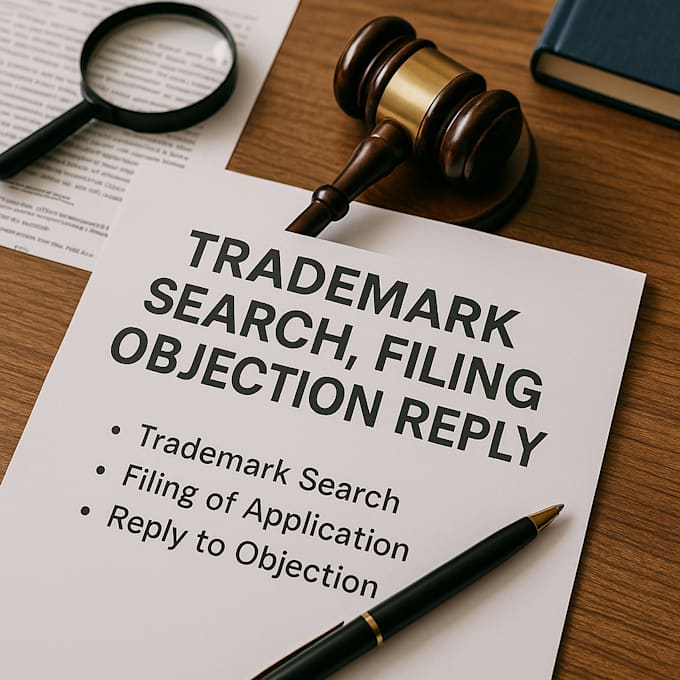 do trademark registration in india for your brand, search filing objection reply