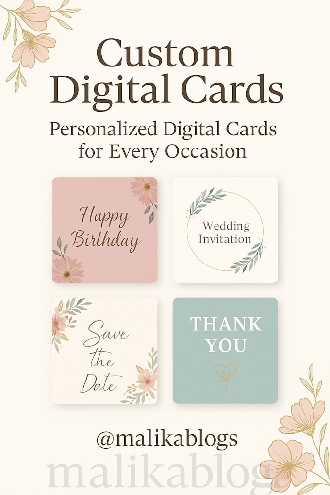 custom digital  cards and