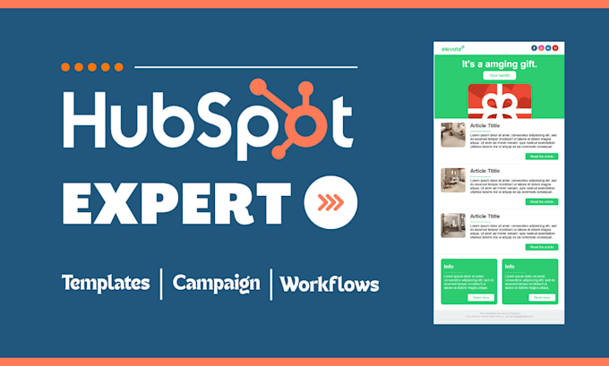 Do professional hubspot email template for email marketing by M ...