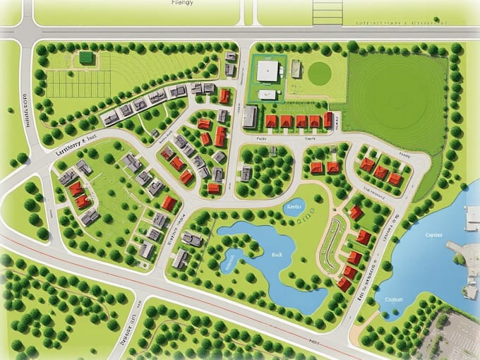 draw site plan and render plat map, plat plan, landscape design, property map