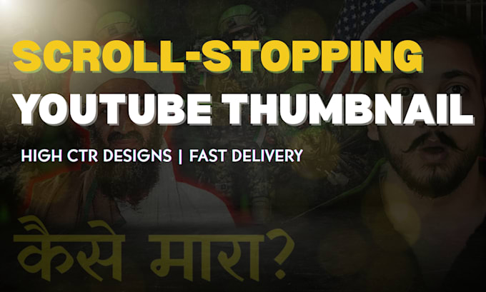 design scroll stopping youtube thumbnail