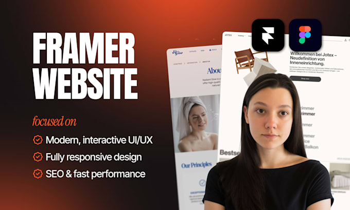 design and develop a high converting responsive framer website