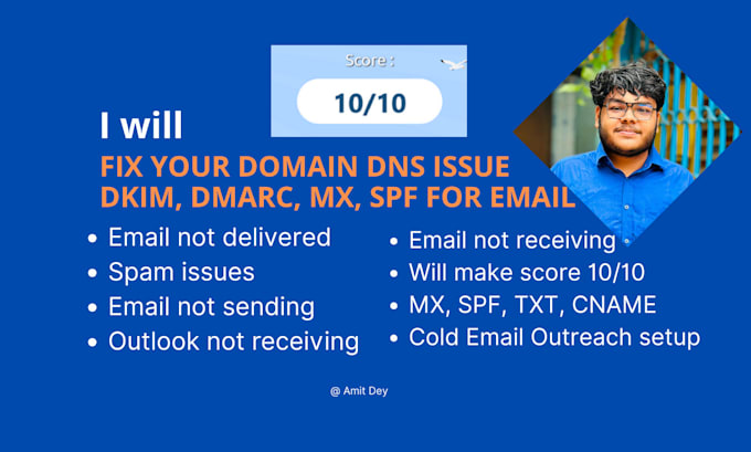 instantly fix dns issues for domain emails, dkim, spf, dmarc