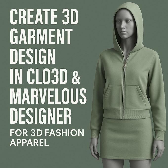 Create 3d garment designs in clo3d, marvelous designer for fashion ...