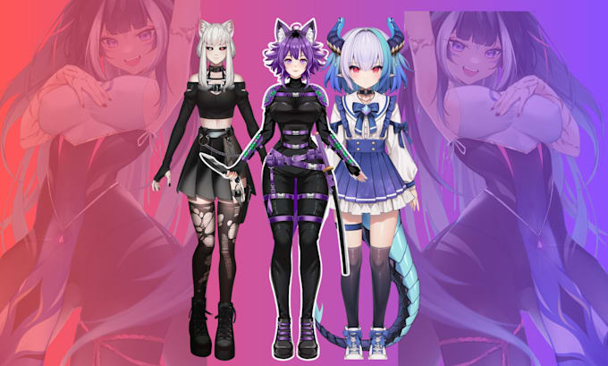 create custom vtuber model 2d live2d or 3d vtuber for streaming