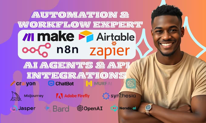 make com automation zapier n8n ai agent api integration make com airtable n8n