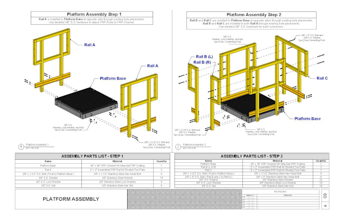 create detailed shop drawings with cut lists and materials
