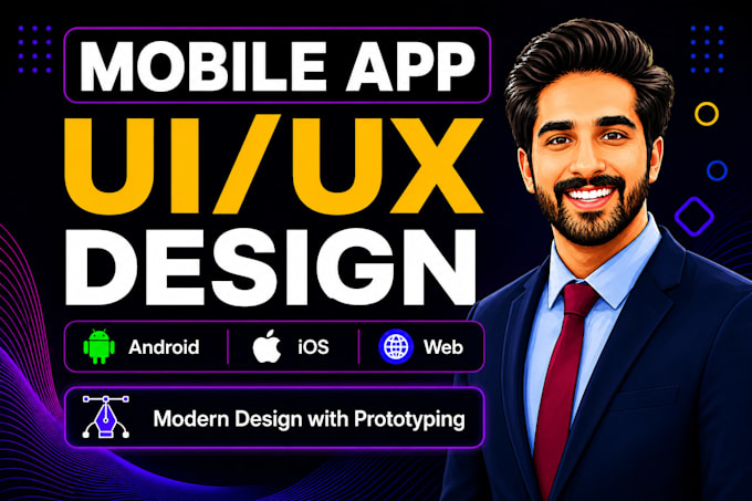 design modern mobile app UI UX in figma for android and ios