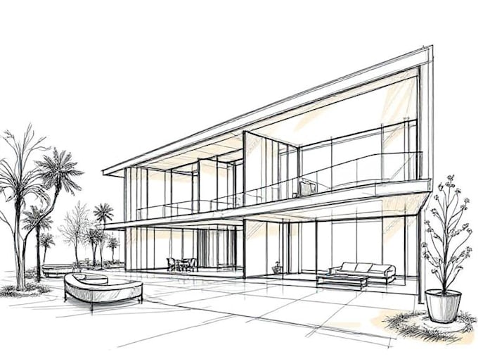 sketch architecture and interior design