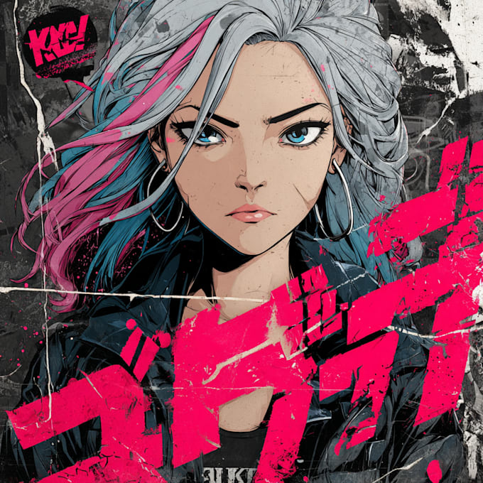 draw a comic book, cover art or manga in anime style