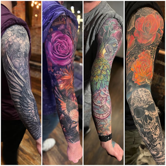 create stunning custom realism tattoo sleeves